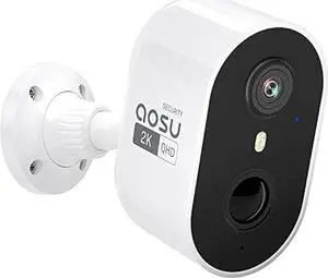 AOSU 2K Security Cameras Wireless Outdoor, Battery Powered for Home Security Cameras with PIR Human Motion Detection, Full-Color Night Vision, Spotlight & Siren, 2-Way Audio, 2.4GHz WiFi, Waterproof