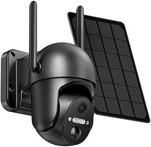 Solar Security Cameras Wireless Outdoor, SEHMUA 2K 360° View Battery Powered Outdoor Camera, WiFi Home Security with Spotlight Color Night Vision, PIR Sensor, 2-Way Audio, Siren Alarm, IP65 Waterproof
