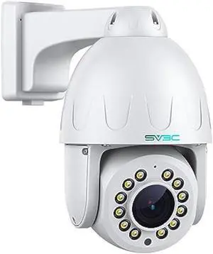 SV3C POE PTZ Security Camera Outdoor 15X Optical Zoom 5MP Auto Tracking Floodlight Color Night Vision IP Camera, 2-Way Audio, Metal Shell, RTSP, FTP, SD Card Record, BlueIris, Onvif Conformant (Wired)