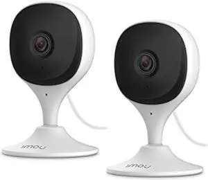 Imou Home Security Camera 2 Pack 1080P Baby Monitor with Night Vision, 2-Way Audio, Human Detection, Sound Detection, Plug in WiFi Indoor Camera Dog Cam with App, 2.4G Wi-Fi Only, Works with Alexa