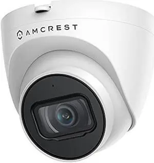 Amcrest 5MP Turret POE Camera, UltraHD Outdoor IP Camera POE with Mic/Audio, 5-Megapixel Security Surveillance Cameras, 98ft NightVision, 103° FOV, MicroSD (256GB), (IP5M-T1179EW-28MM)