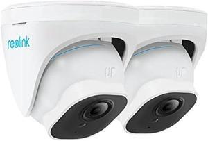 REOLINK Outdoor Security Camera, Home Security Camera System for 5MP PoE IP Surveillance, Human/Vehicle Detection, Work with Smart Home, Time-Lapse, Up to 256GB microSD Card, RLC-520A (Pack of 2)