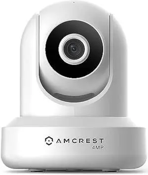 Amcrest 4MP ProHD Indoor WiFi, Security IP Camera with Pan/Tilt, Two-Way Audio, Night Vision, Remote Viewing, 4-Megapixel @30FPS, Wide 90° FOV, IP4M-1041W (White)