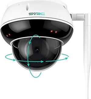 SV3C PTZ Security Camera Outdoor WiFi Dome Camera Indoor 5MP with Auto Tracking Infrared Night Vision 2-Way Audio Motion Detection Wireless IP Cam, RTSP, FTP, SD Card Record, Remotely, 2.4/5 GHz WiFi