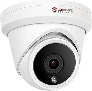 Anpviz 5MP IP PoE Dome Security Camera with Mic/Audio,Turret Camera Outdoor Camera IP66 Weatherproof,98ft NightVision Wide Angle 2.8mm,White(IPC-D350W-S)