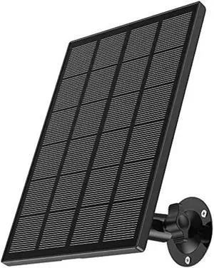 ZUMIMALL Solar Panel for Outdoor Camera Wireless Camera, IP66 Waterproof Solar Panel with 10ft USB Charge Cable, Power Supply for Security Camera Micro USB Port