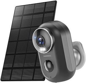 ZUMIMALL Security Cameras Wireless Outdoor, 2K Solar Cameras for Home Security with Magnetic Mount, Color Night Vision, Spotlight & Siren, AI Detection, IP66, Free Loop Recording, 2.4G WiFi Only