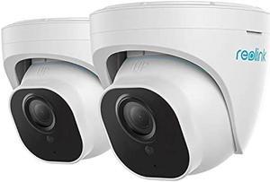 REOLINK 4K Outdoor Cameras for Home Security, IP PoE Dome Surveillance Camera with Human/Vehicle/Pet Detection, 25FPS Daytime, Work with Smart Home, Up to 256GB microSD Card, RLC-820A (Pack of 2)
