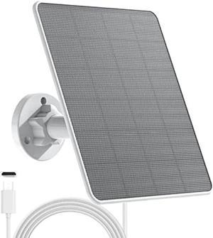 Solar Panels for Wireless Outdoor Security Camera, 6W IP65 Waterproof Solar Panel for Battery Surveillance Cam, Not Compatible with Arlo & Ring Camera 360° Adjustable Micro USB & Type-C Port