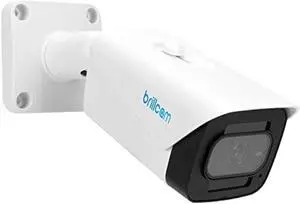 Brillcam Ultra HD 4K Security Camera Outdoor, 8MP Bullet PoE IP Camera with Night Vision, 2.8mm Lens Camera for Home Security, Smart Human Detection, Up to 256GB Micro SD Card, IP67 Waterproof