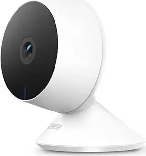Feit Electric WiFi Camera, Indoor Camera with Motion Detection, 2.4GHz WiFi, Night Vision, 2-Way Audio, Works with Alexa & The Google Assistant, 1080p HD Security Cam, Plug-in White, CAM1/WIFI