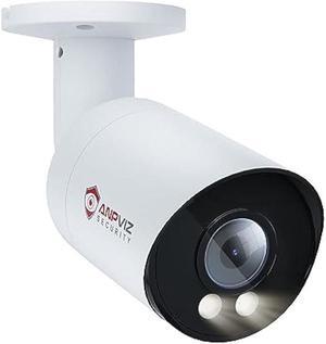 Anpviz Security POE Camera Outdoor Wired, 4K/8MP Bullet IP POE Surveillence Camera with Human/Vehicle Detection, 2.8mm Lens, Smart Dual Light Color Night Vision, Support 256G SD Card, White