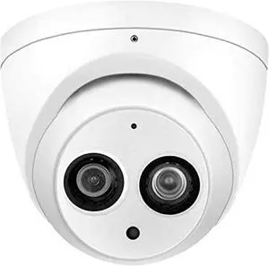 VALUCAM 6MP PoE IP Camera with EXIR 164ft Night Vision - Dome/Turret Security Camera with 2.8mm Lens, One-Way Audio, IP67 Weatherproof, H.265, WDR, 3D DNR