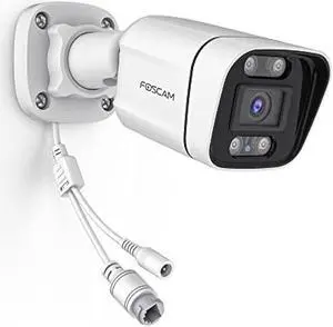 FOSCAM 5MP Outdoor Security IP POE Camera, V5EP Home Security Surveillance Camera with Smart AI Human Detection 66ft Color Night Vision 2-Way Audio Alarm&Siren IP66 Up to 256GB SD Card(Not Included)