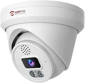 Anpviz 6MP Turret PoE Camera Outdoor, UltraHD Security IP Dome Camera with Mic&Speaker, Human/Vehicle Detection, Smart Color Night Vision, 2.8mm Lens(Wide Angle), MicroSD(256G)