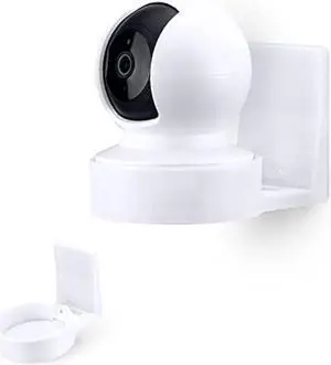 Wall Mount for Kasa EC70 Spot, Adhesive Holder for TP Link Spot Smart Security Camera, Installs in Minutes, No Mess Hanger Bracket by Brainwavz (White)