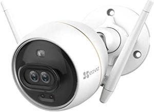 EZVIZ Outdoor Security Camera Dual Lens 1080P, Excellent Color Night Vision, Active Light & Siren Alarm with PIR Motion Detection, Weather Proof, Two-way Talk, the First Dual Lens Security Camera(C3X)
