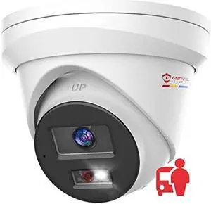 Anpviz 5MP PoE Camera, Smart Dual Light IP Camera Outdoor Indoor, Human & Vehicle Detection, Full Metal, Color Night Vision, Built-in Mic, 110° Wide Angle,120dB Ture WDR, IP67 Waterproof