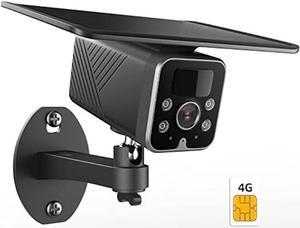 Aoluvy 4G LTE Security Camera, No WiFi Needed, Solar Powered Cellular Camera with Spotlight, Rechargeable Battery, AI Motion Detection, Color Night Vision, 2-Way Audio, Cloud/SD Card Storage