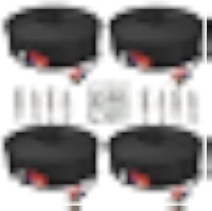 BNC Cable 200ft 4 Pack Aimyzii BNC Video Power Cable,All-in-One Video Security Camera Cable for CCTV Camera DVR Security Systems(Included 8X BNC Adapters,100 Pcs Cable Clips)-Black