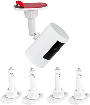 4pack Adhesive Wall Mount Compatible with Ring Stick Up Cam Wired/Battery and Ring Indoor Cam HD Security Camera,360 Degree Adjustable Mounting BracketCamera not Included