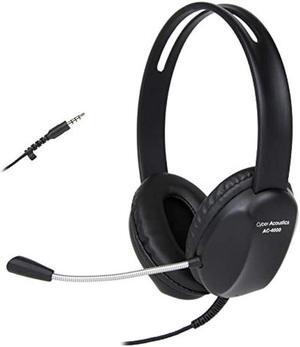 Cyber Acoustics Stereo PC Headset (AC-4000), 3.5mm Connection, Noise Canceling Microphone for PC, Mac and, Tablets, Perfect for Classroom or Home