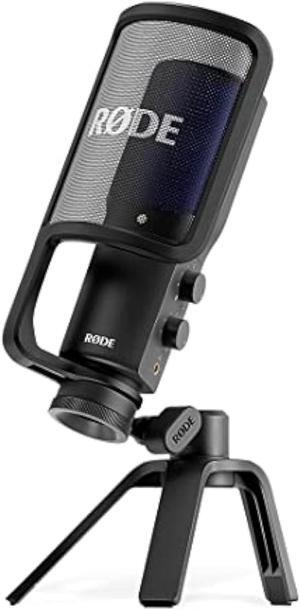 RØDE NT-USB+ Professional-Grade USB Condenser Microphone For Recording Studio Quality Audio Directly To A Computer Or Mobile Device, Black