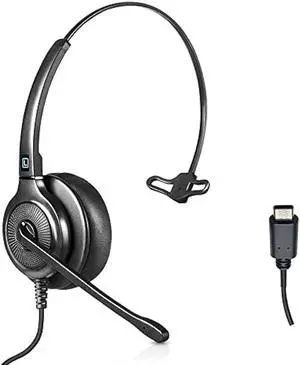 Leitner LH250XL  Headsets for Call Centers  Works with All VoIP Phone Systems  Comfortable for All Day Wear  USB-C