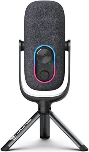 JLab Epic Talk USB Microphone, Black, USB-C Output, Cardioid, Omni, Stereo, and Bi-Directional, 192k Sample Rate, Volume Control, Gain Control, and Quick Mute, 3.5mm AUX, Plug and Play