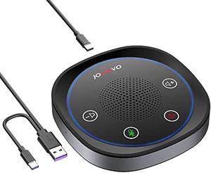 JOUNIVO USB Speakerphone, Omnidirectional Computer Speaker with Microphone,Plug and Plays Portable Speaker with Microphone for Holding Meetings Anywhere with Immersive Sound