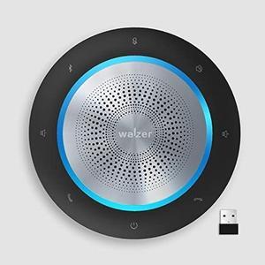 Bluetooth Speakerphone Conference Microphone with Wireless Dongle, Portable USB Speaker for Meetings, 6 mics 360° Enhanced Voice Pickup, Noise Reduction for Home and Office 10W Louder Sound Walzer
