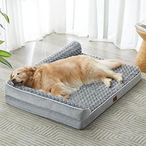  FUNNY FUZZY Dog Bed, Dog Beds for Small Dogs, Orthopedic Donut  Pet Beds for Cats Puppy with Waterproof Egg Crate Foam, Machine Washable  Removable Cover, Anti-Slip Bottom for Indoor Outdoor 