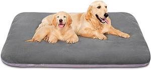 Magic Dog Super Soft Extra Large Dog Bed, 47 Inches Jumbo Orthopedic Foam Pet Beds with Anti Slip Bottom, Dog Sleeping Mattress with Removable and Washable Cover, Grey XL