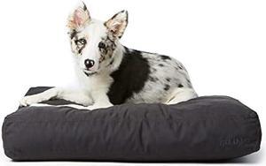 FABLE Dog Bed - Extra Soft Dog Bed  Minimalist Design  Water Resistant, Easy to Clean Exterior - Machine Washable  Memory Foam Interior  Dark Shadow - XS/S - 24 x 18