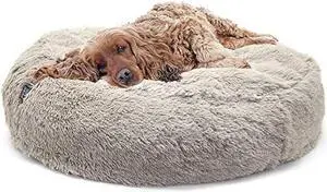 SPORT PET Luxury Waterproof Pet Bed, Soft Fleece Pet Blanket, Replacement Covers, Machine Washable, Large, Gray, 36.0 L x 36.0 W x 11.5 Th