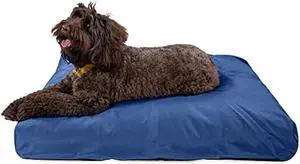 K9 Ballistics Tough Rectangle Pillow Large Dog Bed - Removable Cover, Washable, Durable & Water Resistant Dog Bed Made for Large Dogs 40x34 Blue Quartz