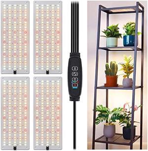 LBW Plant Grow Light, 540 LEDs Full Spectrum Grow Lights for Indoor Plants, Under Cabinet Grow Lamp with 4/8/12H Timer, 3 Lighting Modes, 10 Dimmable Levels, Suitable for Plant Growth, 4 Pack