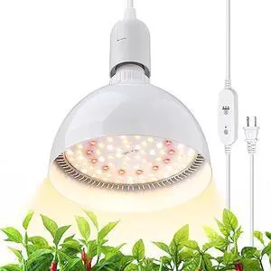 Barrina Hanging Grow Lights for Indoor Plants, 25W Full Spectrum, with Timer and 16.4FT Power Cord, Pendant Plant Lights for Indoor Growing, Large Tall Plant, Garden, Flowers, Greenhouse