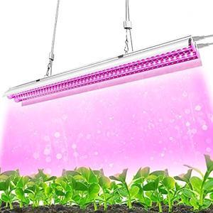 Monios-L T5 Grow Light, LED Plant light for indoor Plants, Full Spectrum, 2FT 30W Dual Growing Strips with Hanging System, Individual ON/OFF Switch for Seed Starting/Hydroponic/Veg