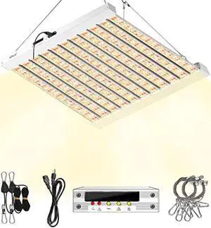 SZHLUX 500W LED Grow Light 5×5ft with Timer and Temp Control, Full Spectrum Grow Lamp Dimmable with 1056 Samsung Diodes for Indoor Plants Seedling Grow Light