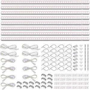 Barrina T5 Grow Lights, Full Spectrum, 2ft 80W (8 x 10W, 500W Equivalent), LED Grow Light Bulbs for Indoor Plants, Greenhouse, Plug and Play, 8-Pack