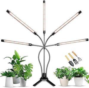 Grow Lights for Indoor Plants, GroDrow 150 LEDs Grow Light for Seed Starting with Full Spectrum, 3/9/12H Timer, 10 Dimmable Levels & 3 Switch Modes, Adjustable Gooseneck Suitable for Various Plant