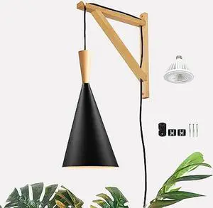 VALIKIY Hanging Grow Light, 20W Full Spectrum Pendant Grow Lights 15FT Power Cord, Decorative Grow Light for Indoor Plants, Flowers, Garden (Ceiling Mounted Hooks&Wall Mounted Bracket Included)