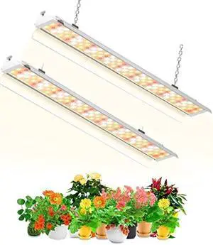 SZHLUX Grow Light 4ft 140W (2×70W, 800W Equivalent) Super Bright Full Spectrum Sunlight Plant Light, LED Grow Light Strips, Grow Light Bulbs for Indoor Plants - 2 Pack