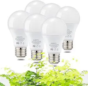 Dubofu Grow Light Bulbs LED - Full Spectrum Light Bulb for Indoor Plants - 11W Plant Light Bulbs for Seed Starting, Hydroponics, Greenhouse - 100W Equivalent, Non-dimmable, A19, E26, Pack of 6