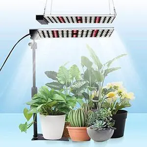 JCBritw 50W Desktop LED Grow Light for Indoor Plants - Full Spectrum White with IR, Perfect for Seed Starting, Seedlings, Veg, Flower Fruites - Tabletop Grow Lamp on Stand
