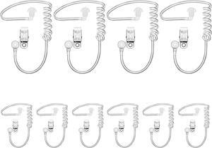 10-Pack Replacement Acoustic Coil Tube with Clip for Baofeng Retevis Midland Kenwood Motorola 2 Way Radio Audio Walkie talkies Headsets Secret Spy Game Earpiece