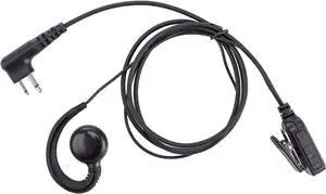 POFENAL RDM2070D CLS1110 CLS1410 Single-Wire Walkie Talkie Earpiece Compatible for Motorola CP200 GP2000 XU1100 PRO1150 MU12 Radio with PTT Mic Headset (C-Shaped)