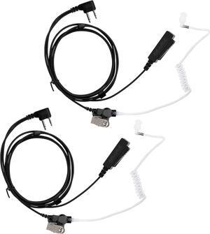 ERIPHA Earpiece for Midland GXT1000VP4 Walkie Talkie 2 Way Radio Surveillance Security Headset Acoustic Tube Ear Piece with Mic PTT LXT500VP3 GXT1050VP4 GXT1000XB (2 Packs)