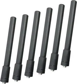 SAMCOM Walkie Talkie Short Antenna with SMA-Female, 3.4 inch Elastic Antenna for Two Way Radio UHF 400-480MHz, Compatible with Samcom FPCN30A/ FPCN10A (6pcs)